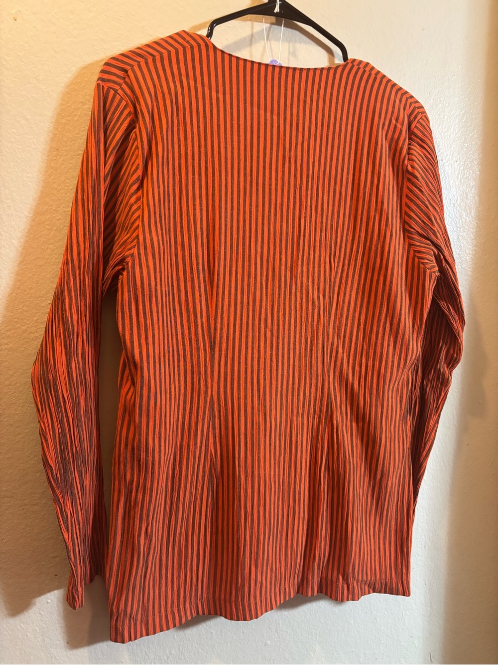 Orange & Black Striped light weight blazer